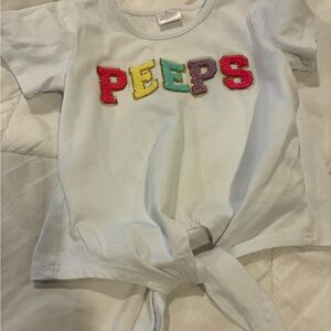 Kids White T-Shirt with Colorful 'PEEPS' Design